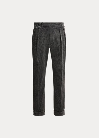 Pantalones De Traje Ralph Lauren Hombre Grises - Gregory Corduroy - SNJFL8750